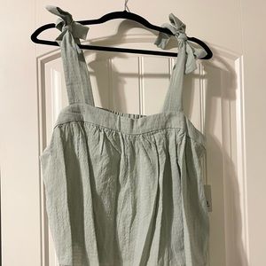 ANA - Large - Green tank top with ties - NWT